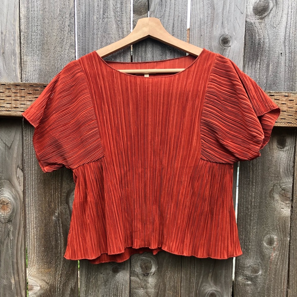 Madewell blouse in burnt orange